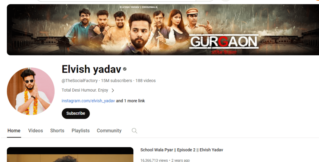 Elvish Yadav youTube Income